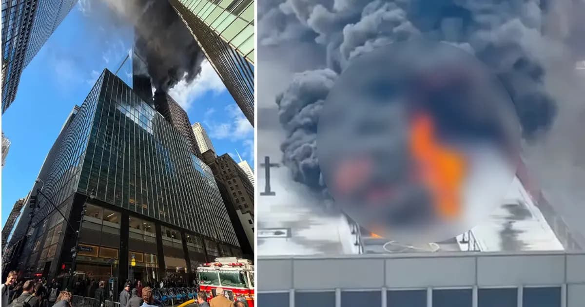 নিউইয়র্ক সিটির বহুতল ভবনে ভয়াবহ আগুন