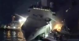 যুক্তরাষ্ট্রের রণতরীতে আগুন, ৩ নাবিক আহত