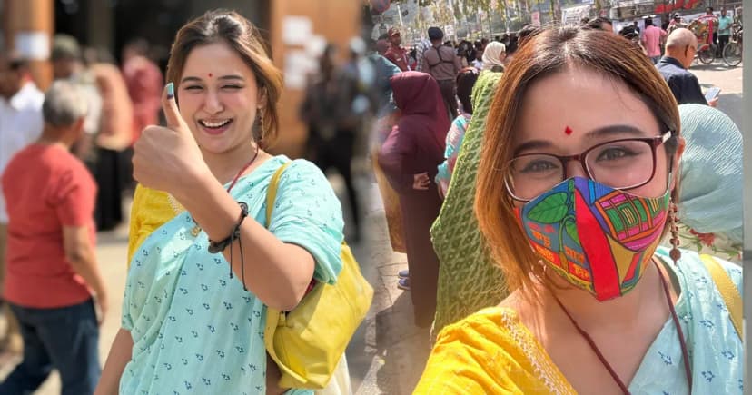 কচু মার্কায় ভোট দিলেন অভিনেত্রী রুকাইয়া জাহান চমক!