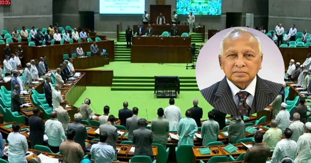 জাতীয় সংসদে ব্যারিস্টার জমির উদ্দিন সরকারকে শ্রদ্ধা
