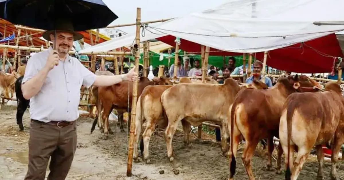 কোরবানির পশুর হাটে মার্কিন রাষ্ট্রদূত, জানালেন ঈদের শুভেচ্ছা