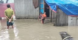 টানা বৃষ্টি ও অস্বাভাবিক জোয়ারে হাতিয়ার লাখো মানুষ পানিবন্দি