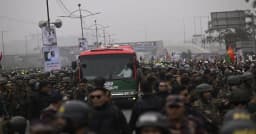 কুড়িল ফ্লাইওভার পেরিয়ে পূর্বাচলে তারেক রহমানের গাড়িবহর