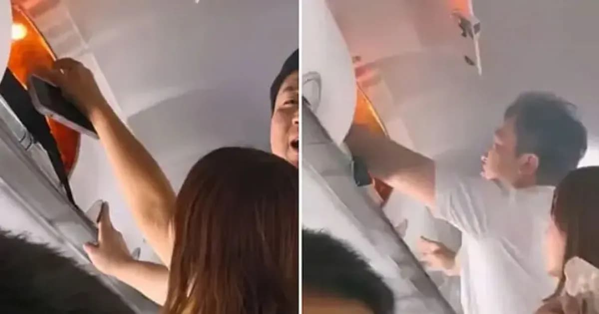 হঠাৎ প্লেনের ভেতর দাউ দাউ আগুন, ভিডিও ভাইরাল
