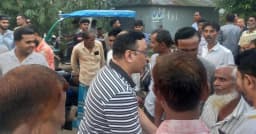 ফুলবাড়ীয়ায় তানভীর আহমেদ রানার গণসংযোগে জনতার ঢল