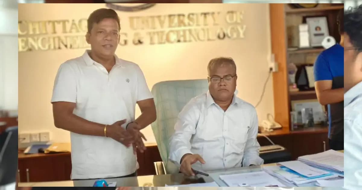 আন্দোলনের ২১ দিন পর চুয়েটে প্রশাসনিক ভবনে নতুন উপাচার্য
