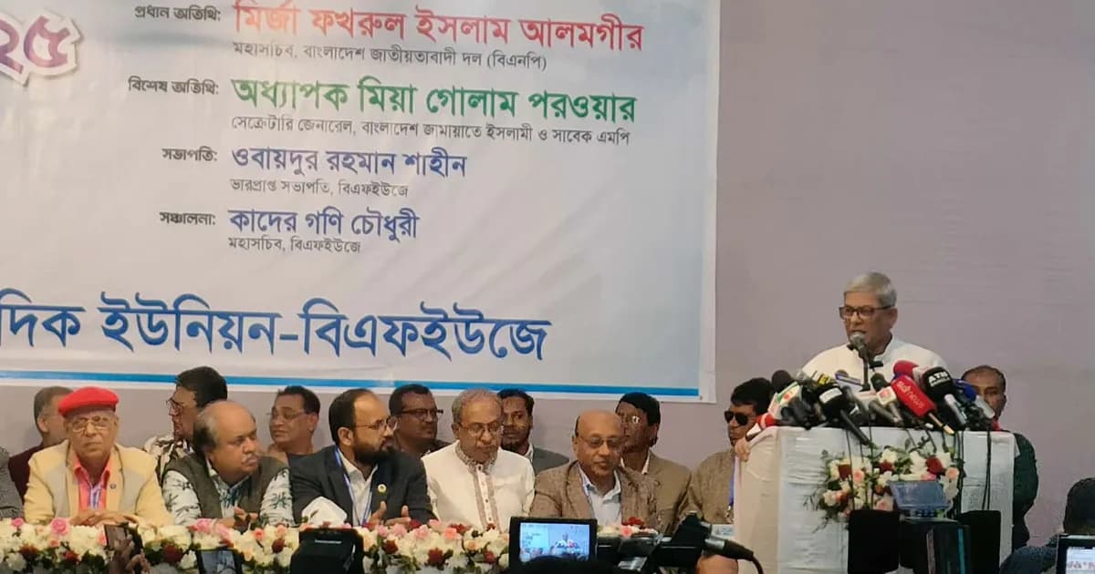 আমাদের দেশে ভিন্নমত প্রকাশ করলে তাকে শত্রু হিসেবে দেখা হয়: মির্জা ফখরুল