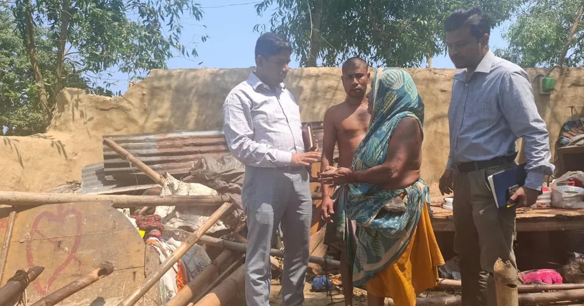 রাজনগরে তুফানে বিধ্বস্ত বসতঘর, ক্ষতিগ্রস্ত পরিবারকে তাৎক্ষণিক সহায়তা ইউএনও’র