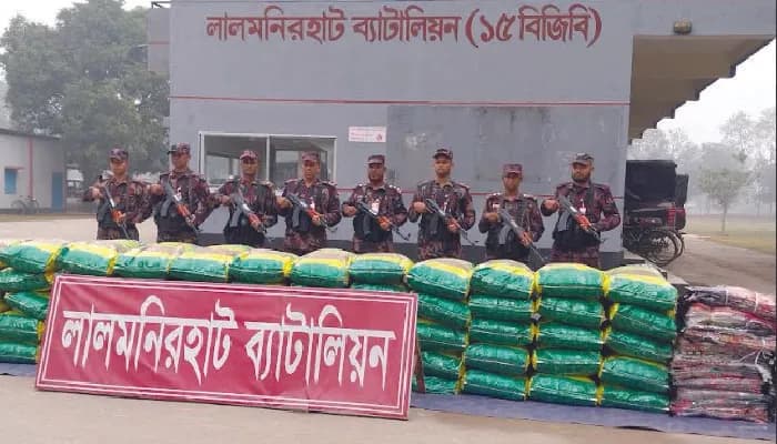লালমনিরহাট সীমান্তে ১৫ বিজিবির অভিযান