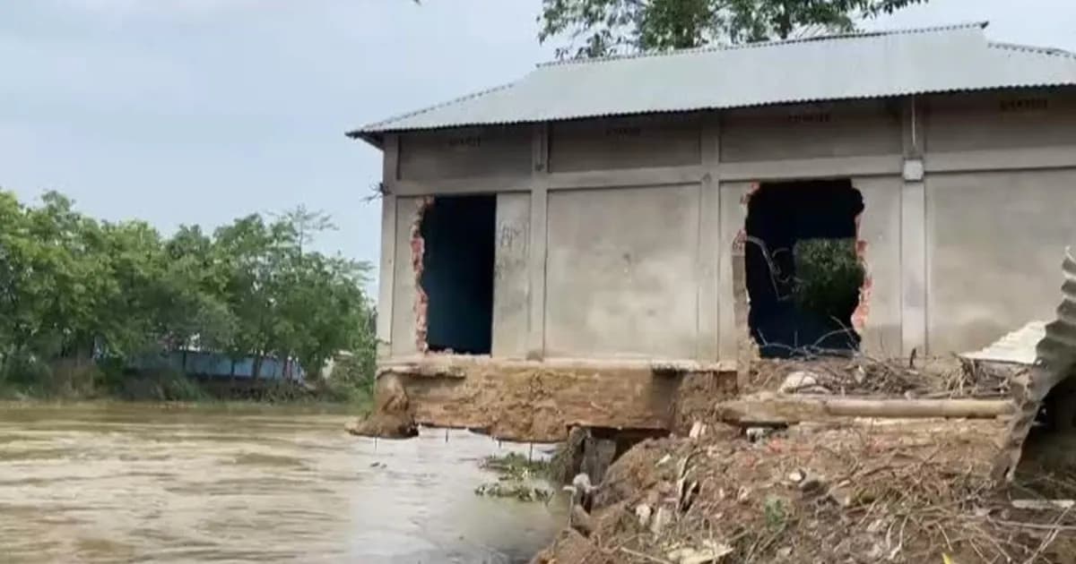 রাক্ষুসী কন্টিনালা নদীর ভাঙনের আতঙ্কে মৌলভীবাজার