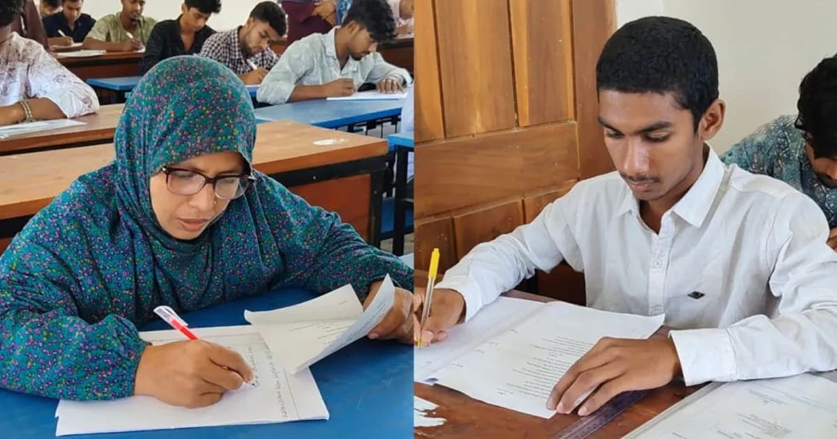 একই সঙ্গে এসএসসি পরীক্ষা দিচ্ছেন মা ও ছেলে