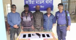 কুষ্টিয়ায় যৌথ বাহিনীর অভিযানে অস্ত্র ও ইয়াবাসহ আটক ৩