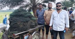জিয়ানগরে নিষিদ্ধ চায়না দুয়ারি জাল উদ্ধার, পুলিশের অভিযান