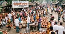 শত বছরের ঐতিহ্যে আজও জমজমাট খলিষখালীর দুধের হাট