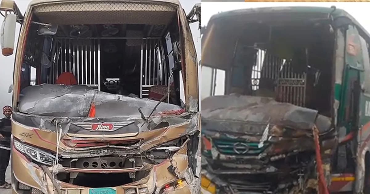 ঘন কুয়াশায় এক্সপ্রেসওয়েতে তিন গাড়ির সংঘর্ষ