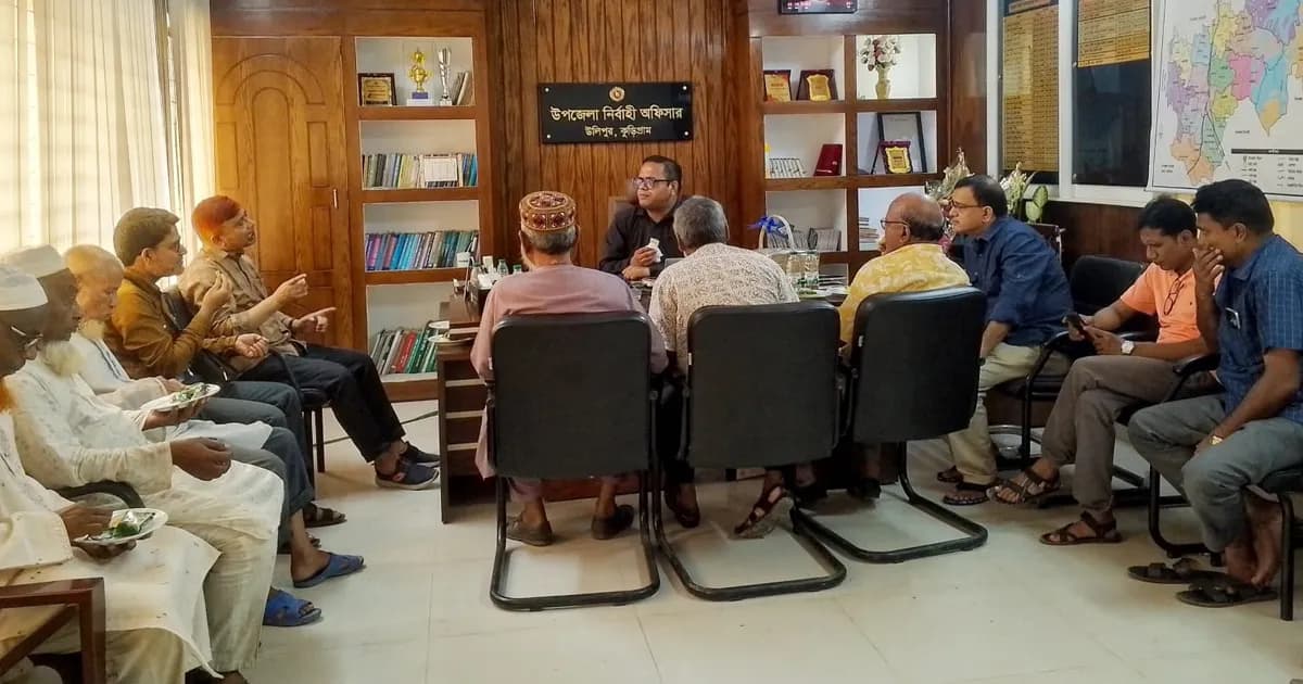 উলিপুর প্রেসক্লাবের সাংবাদিকদের সঙ্গে নবাগত ইউএনও’র মতবিনিময় সভা