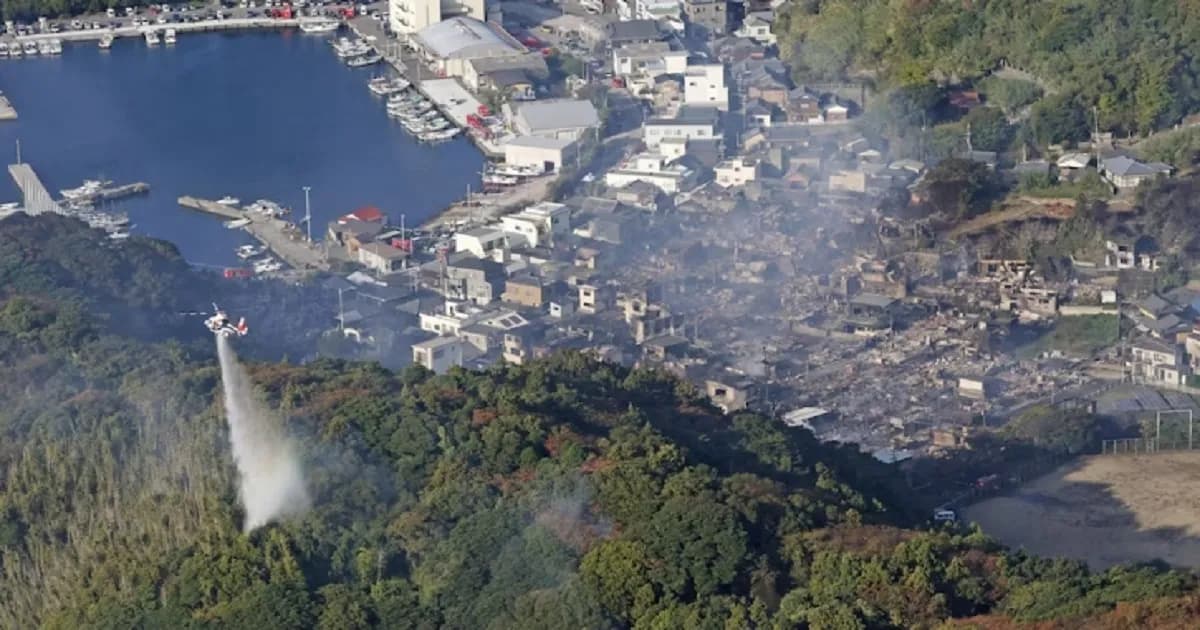 জাপানে ভয়াবহ অগ্নিকাণ্ডে পুড়ে গেলো ১৭০ ভবন