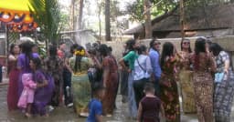 জলের শুভ্রতায় রাখাইনদের জলকেলি উৎসব শুরু