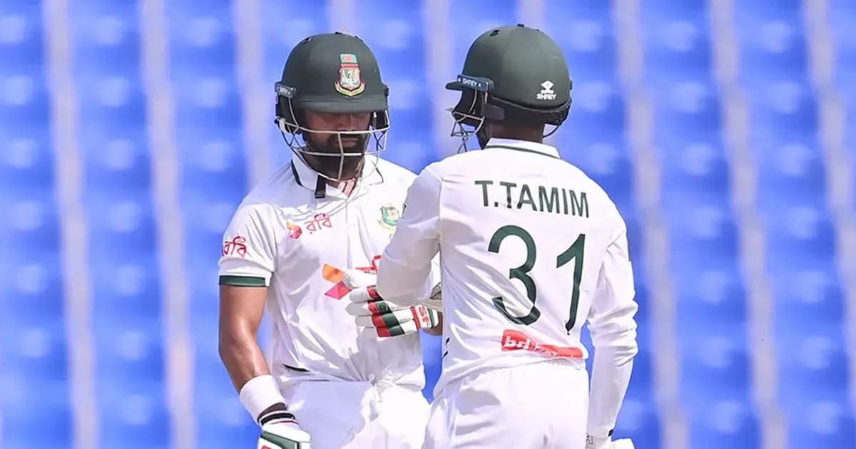 মুমিনুল-সাদমানের বিদায়ে চাপে বাংলাদেশ, লিড ১৫০ রান