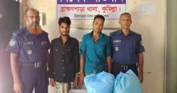 ব্রাহ্মণপাড়ায় গোয়ালঘর থেকে গাঁজা উদ্ধার, গ্রেপ্তার ২