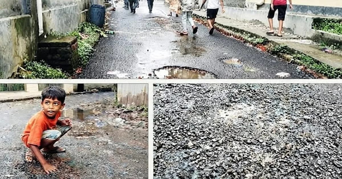 সাত দিনেই উঠে গেল কার্পেটিং, মির্জাপুরে অনিয়মের অভিযোগ