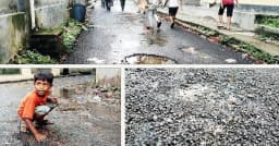 সাত দিনেই উঠে গেল কার্পেটিং, মির্জাপুরে অনিয়মের অভিযোগ