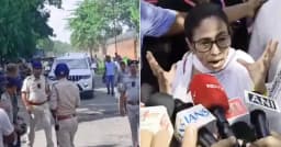 কলকাতায় মমতার গাড়িতে হামলা, অল্পের জন্য প্রাণে রক্ষা