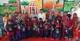 নতুন স্কুল ব্যাগে উচ্ছ্বসিত পঞ্চপল্লীর খুদে শিক্ষার্থীরা