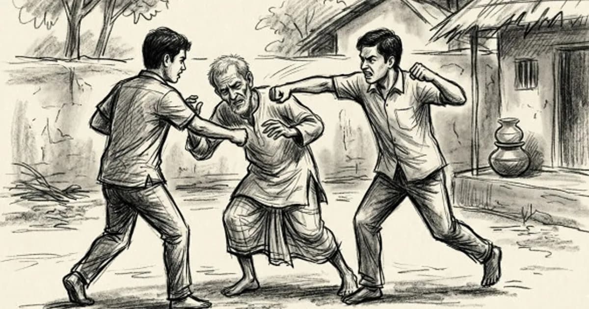 সম্পত্তির জন্য পিতাকে পিটিয়ে হত্যা করলো দুই ছেলে