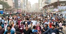 নাসীরুদ্দীন পাটওয়ারীর ওপর হামলা: প্রতিবাদে শান্তিনগরে বিক্ষোভ মিছিল