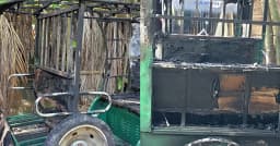 শরণখোলায় গভীর রাতে ইজিবাইকে আগুন