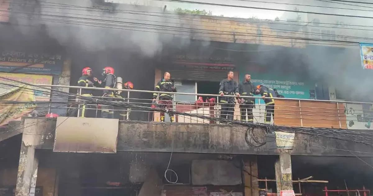 বিজয় সরণির কলমিলতা বাজারের আগুন নিয়ন্ত্রণে