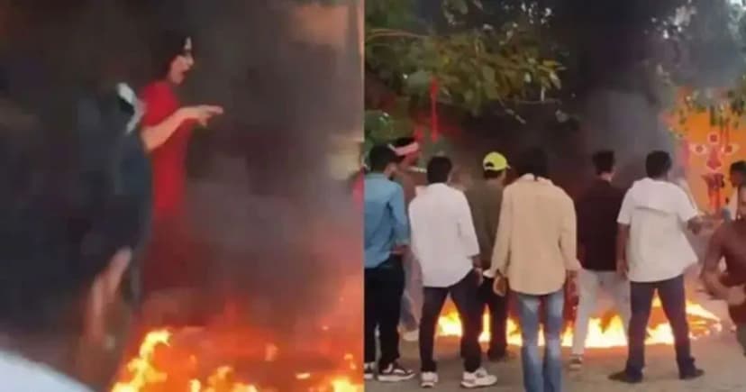 শুটিং সেটে ভয়াবহ আগুন, অল্পের জন্য রক্ষা পেলেন অভিনেত্রী