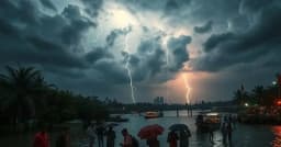 ৩ অঞ্চলে দমকা হাওয়া ও বজ্রবৃষ্টির পূর্বাভাস