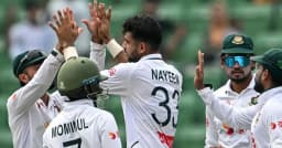 নাঈমের শেষের ঝলকে প্রথম ইনিংসে ২৭ রানের লিড পেল বাংলাদেশ