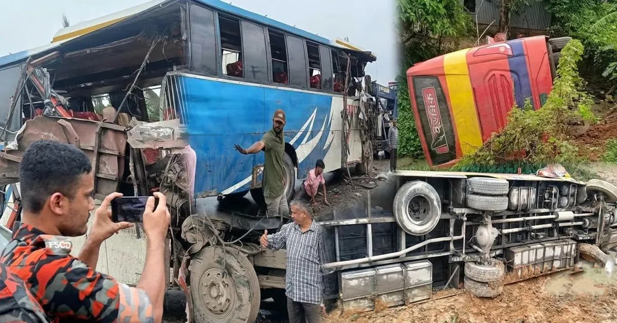 বাহুবলে বাসের মুখোমুখি সংঘর্ষে প্রাণ গেল চালকের, আহত অর্ধশতাধিক