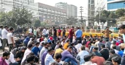 ইসির সামনে ছাত্রদলের দ্বিতীয় দিনের অবস্থান কর্মসূচি শুরু