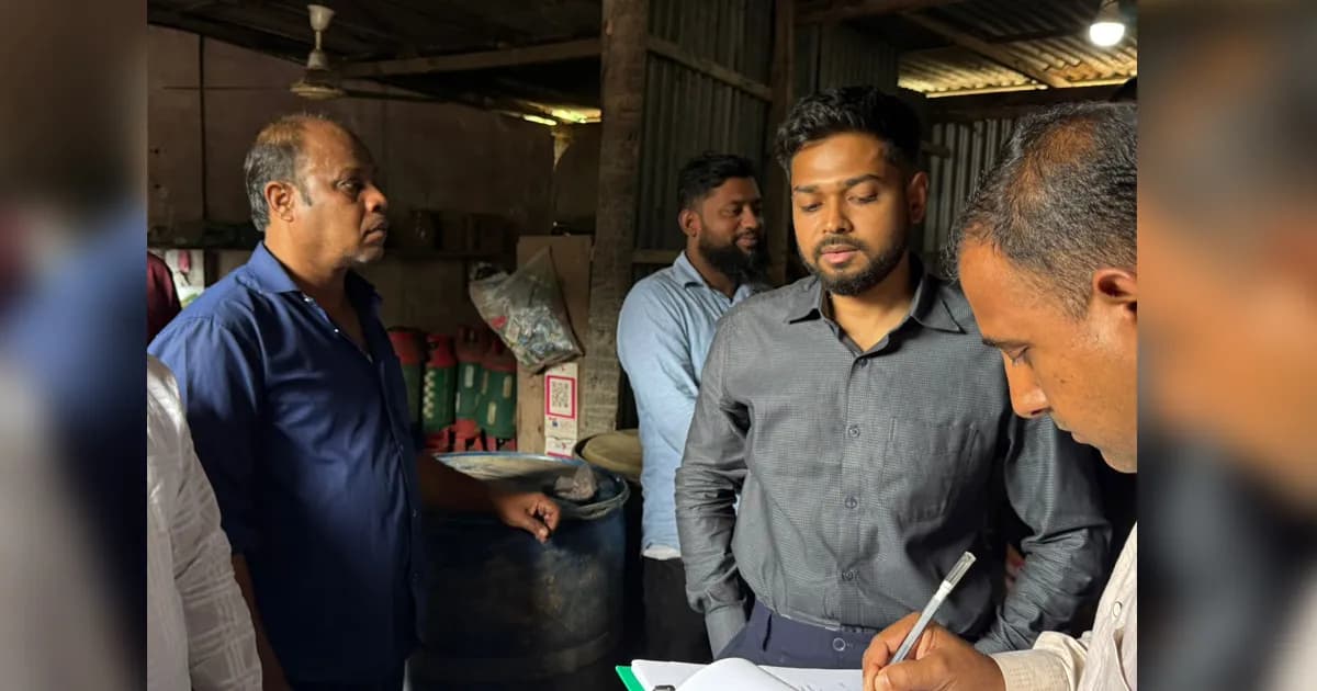 অবৈধভাবে তেল মজুদের দায়ে ব্যবসায়ীকে ৭ দিনের কারাদণ্ড ও জরিমানা