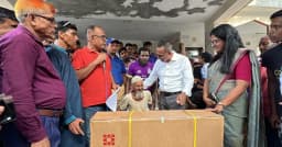 নগরকান্দায় কৃষক, নারী ও প্রতিবন্ধীদের মাঝে উপকরণ বিতরণ