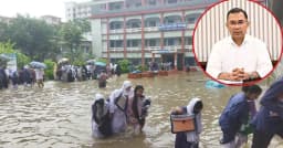 পানি মাড়িয়ে কেন্দ্রে পরীক্ষার্থীরা, প্রধানমন্ত্রীর ফোনে মিলল সমাধান