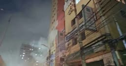 রাজধানীর মগবাজারে বহুতল ভবনে ভয়াবহ আগুন