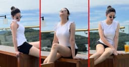 সৈকতে পরীর গ্ল্যামার, ক্যাপশনে লিখলেন ‘শীত নাই’