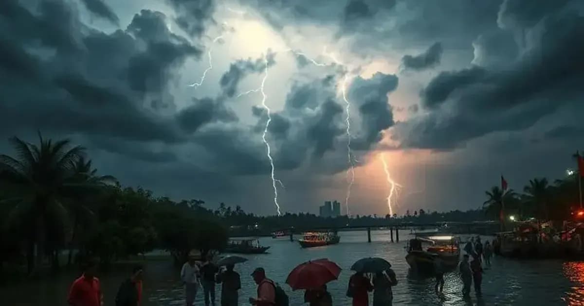 দমকা হাওয়া-বজ্রবৃষ্টির আভাস, ৩ অঞ্চলের নদীবন্দরে সতর্ক সংকেত