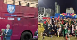 যে পথ দিয়ে যাবে সাফ চ্যাম্পিয়নদের ছাদখোলা বাস