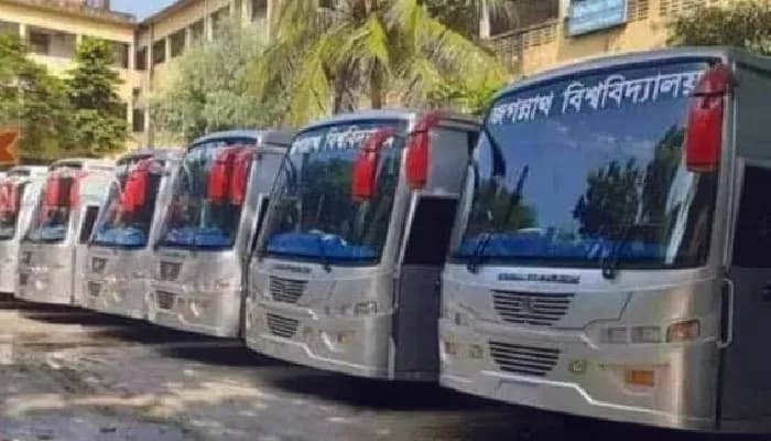 শিক্ষার্থীদের বাড়ি ফিরতে ৭ বিভাগে বাস সুবিধা দিচ্ছে জবি প্রশাসন