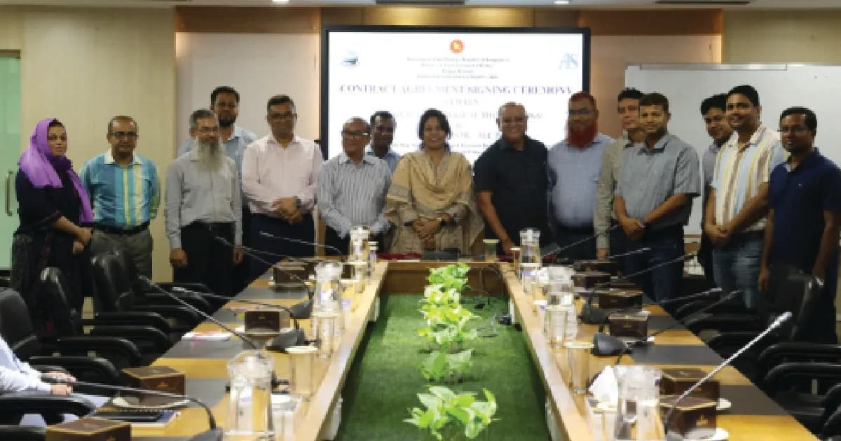 বাংলাদেশ সেতু কর্তৃপক্ষ এবং অ্যাঙ্কর সয়েল-এইসি জেভি’র মধ্যে চুক্তি স্বাক্ষর