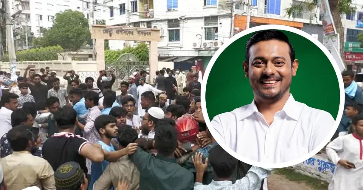 ঝিনাইদহে এনসিপি নেতা নাসীরুদ্দীন পাটওয়ারীর ওপর ডিম নিক্ষেপ