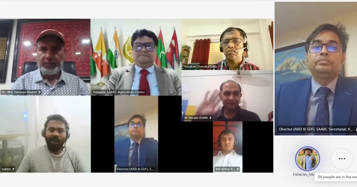 সামুদ্রিক ও মিঠাপানি মাছ চাষে জলবায়ুর প্রভাব নিয়ে সার্ক কৃষি কেন্দ্রের ওয়েবিনার