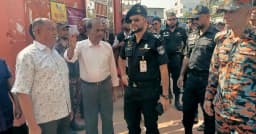 রামগড়ে পূজামণ্ডপ পরিদর্শনে এসআরবি-৭ কোম্পানি কমান্ডার