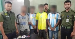 মাদকের বিরুদ্ধে আনসারের কঠোর অবস্থান, মাদকসহ আটক ৪